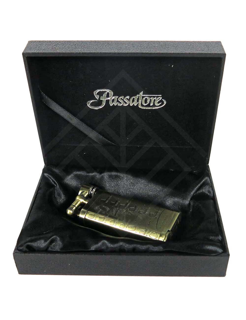 Зажигалка Flint pipe lighter PASSATORE "Leonard" brass satin antique